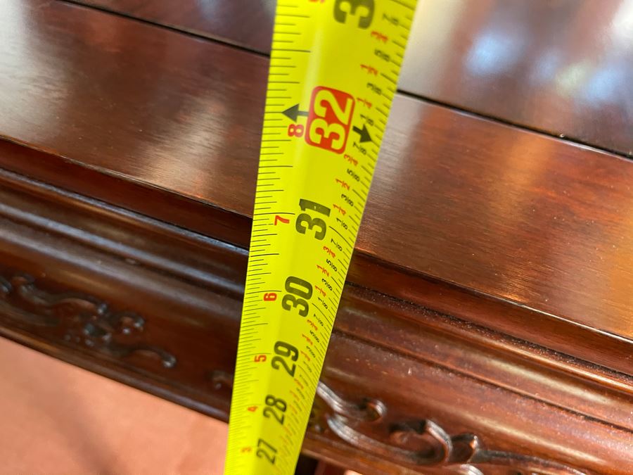 Beautiful Rosewood Dining Table With Two Leaves And Eight Rosewood Dining Chairs (Two Are Armchairs) 7'L X 4'W X 31'H [Photo 34]