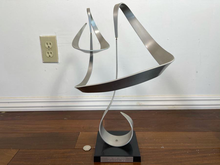 Vintage 1974 John W. Anderson Modernist Kinetic Sculpture 13W X 16.5H [Photo 2]