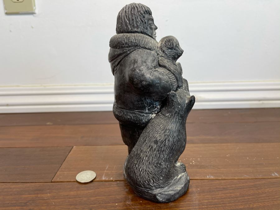 Wolf Original Hand Made Canadian Eskimo Sculpture 7.5H X 4W [Photo 6]