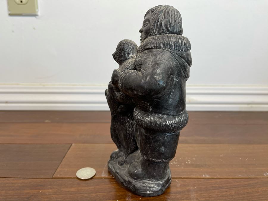 Wolf Original Hand Made Canadian Eskimo Sculpture 7.5H X 4W [Photo 8]