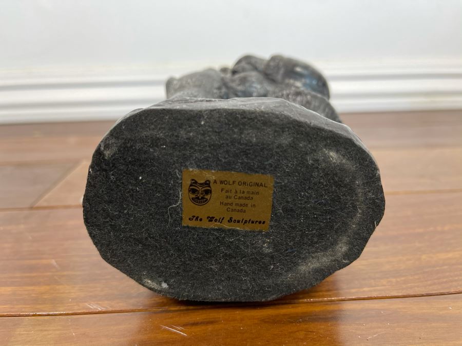 Wolf Original Hand Made Canadian Eskimo Sculpture 7.5H X 4W [Photo 10]