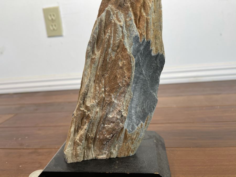 Petrified Wood Sculpture On Wooden Stand 6.5W X 4D X 10.5H [Photo 3]