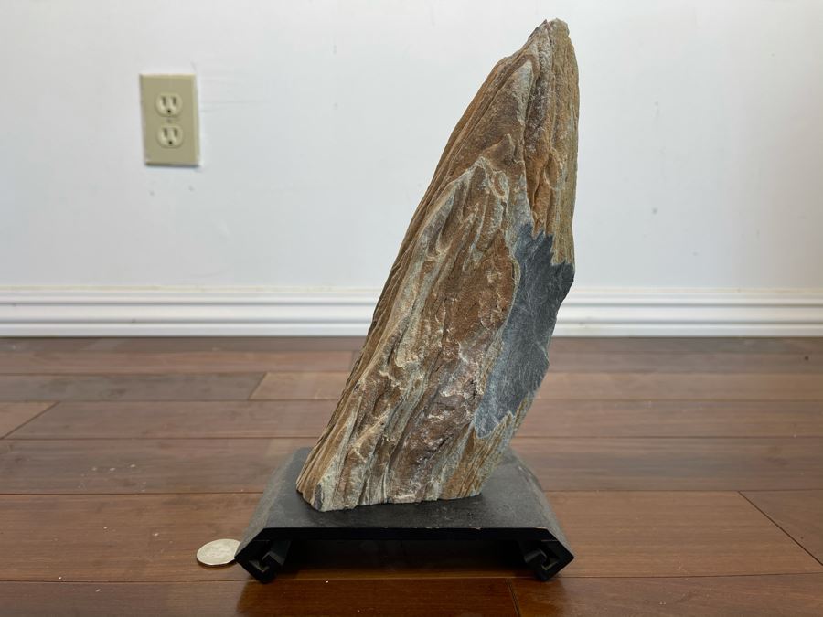 Petrified Wood Sculpture On Wooden Stand 6.5W X 4D X 10.5H [Photo 2]