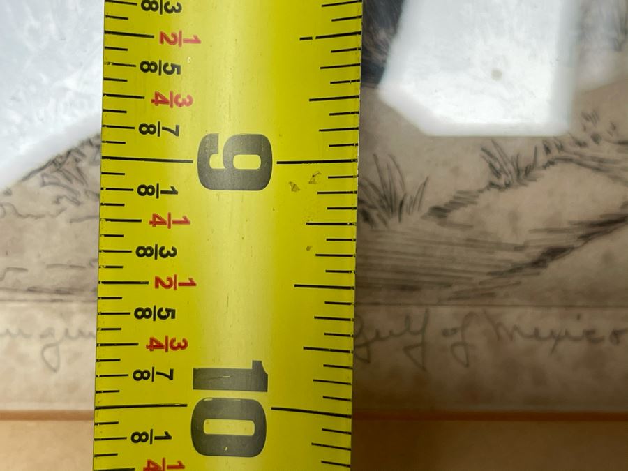 Vintage 1936 Signed Original Landscape Etching By W. R. Locke Titled 'Changing Weather' Limited Edition Framed Walter Ronald Locke 11 X 10 [Photo 20]