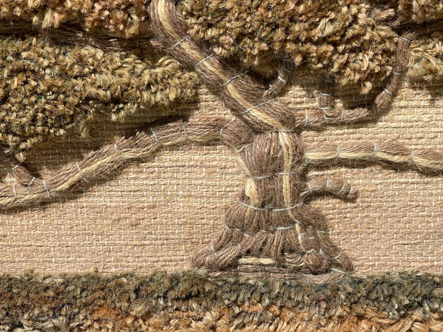 Vintage Framed Yarn Tree Picture 42W X 37H [Photo 6]