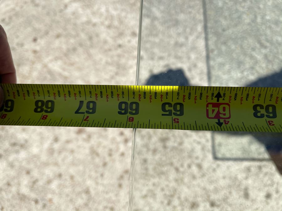 Wooden Base Glass Top Coffee Table 66W X 36D X 16.5H Glass Is 0.75' [Photo 8]