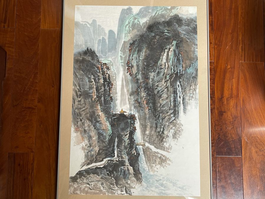 Original Framed Signed Chinese Landscape Painting 21 X 30 [Photo 2]