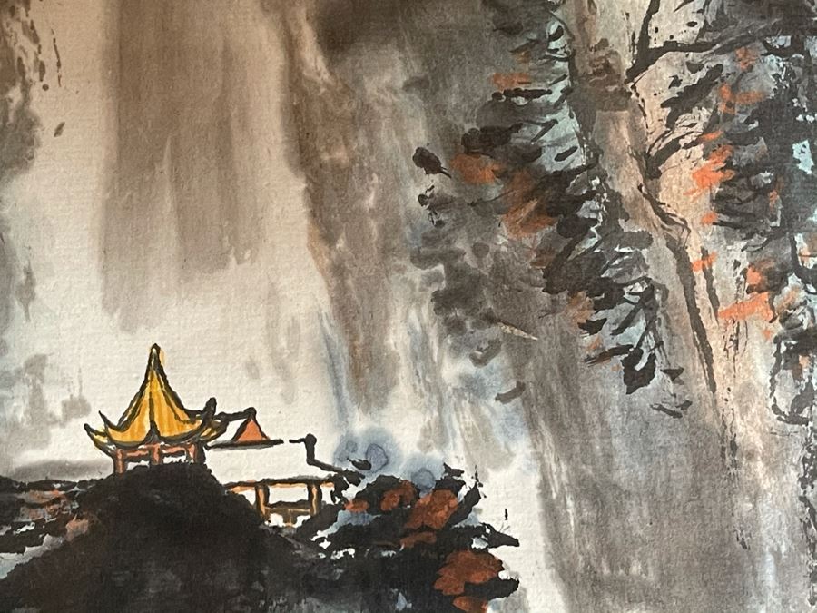 Original Framed Signed Chinese Landscape Painting 21 X 30 [Photo 15]