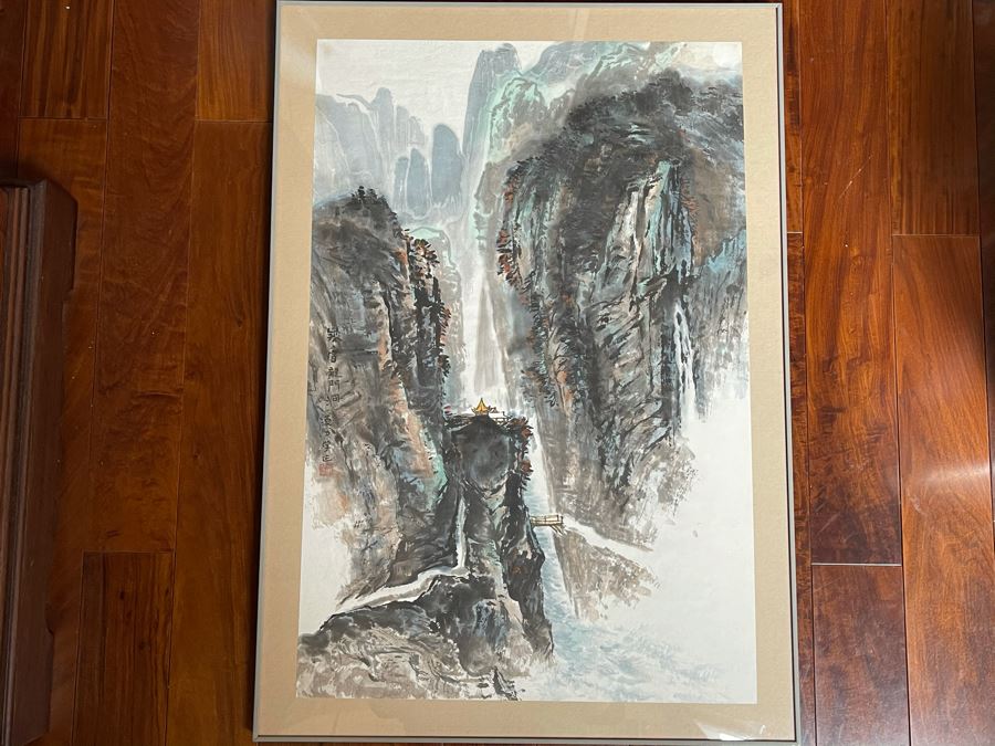 Original Framed Signed Chinese Landscape Painting 21 X 30 [Photo 1]