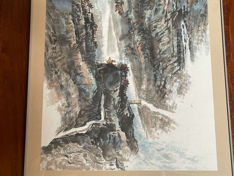Original Framed Signed Chinese Landscape Painting 21 X 30 [Photo 4]