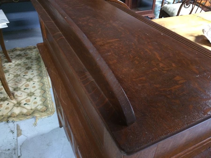 Grand Rapids Desk Company - Small Vintage Rolltop Desk on Casters [Photo 22]