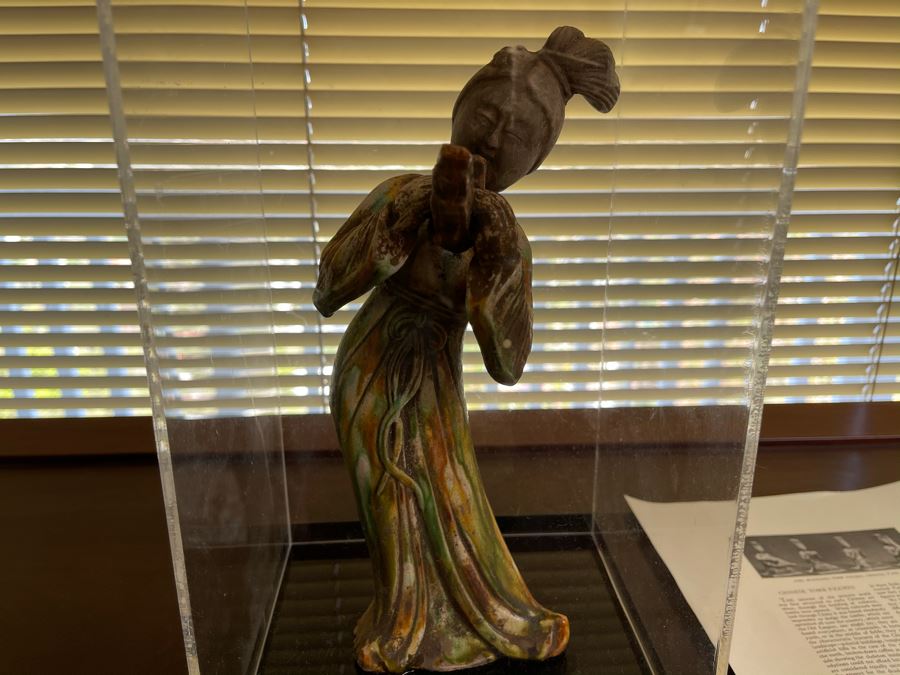 Chinese Tomb Figure With Acrylic Cover 13H X 7W [Photo 5]