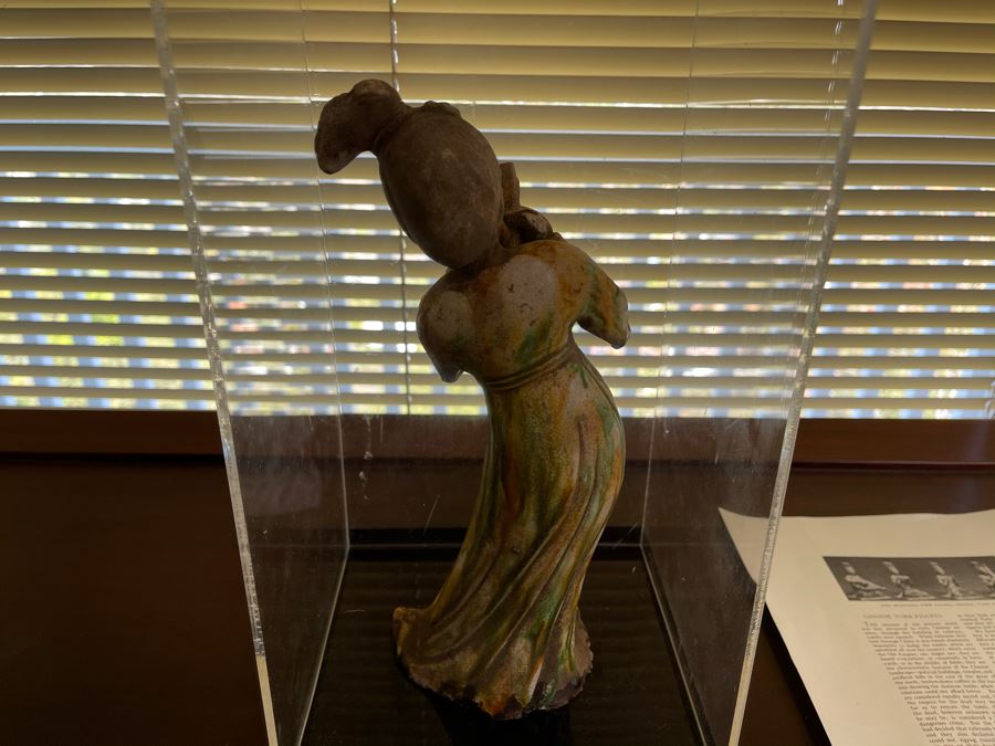 Chinese Tomb Figure With Acrylic Cover 13H X 7W [Photo 11]