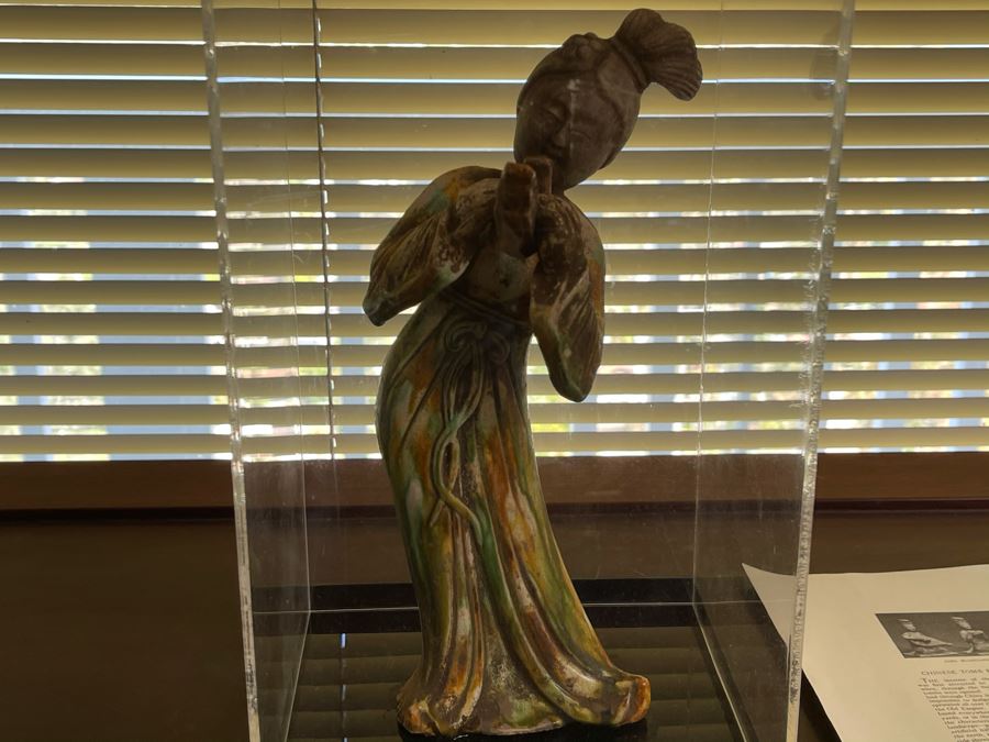 Chinese Tomb Figure With Acrylic Cover 13H X 7W [Photo 6]