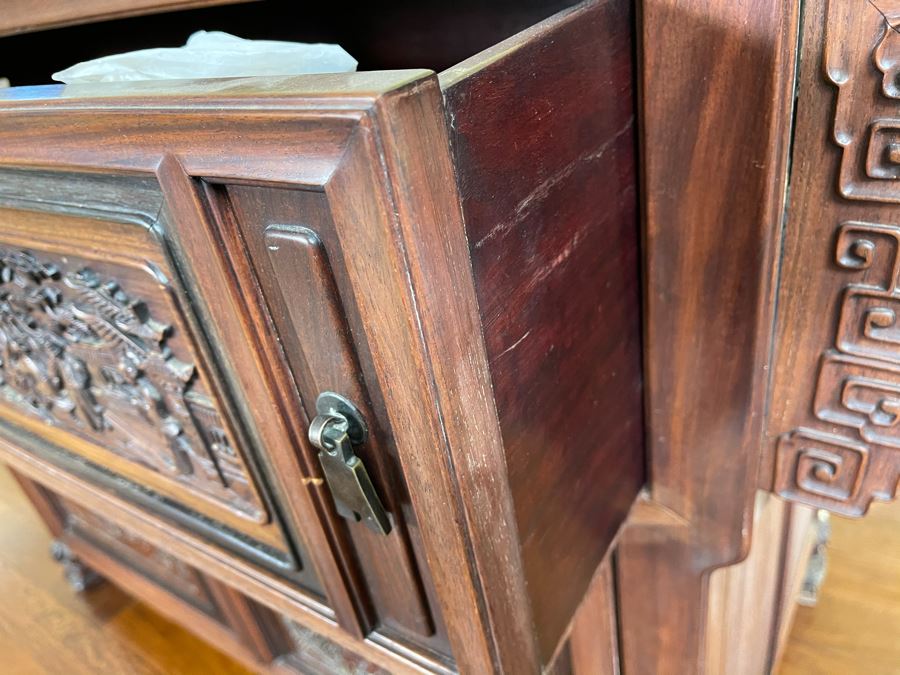 Stunning Antique Chinese Rosewood Altar Cabinet Sideboard 64W X 22D X 36.5H [Photo 19]