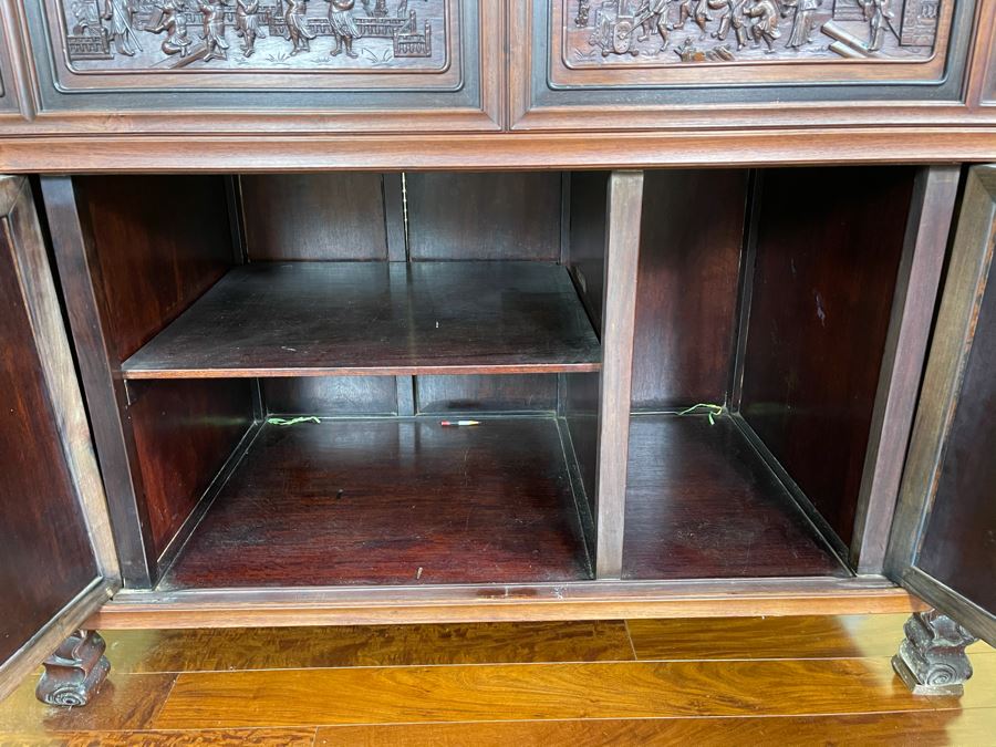 Stunning Antique Chinese Rosewood Altar Cabinet Sideboard 64W X 22D X 36.5H [Photo 22]