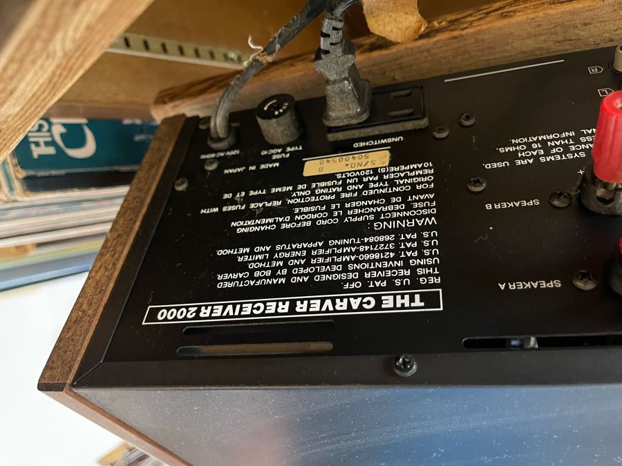 Vintage The Carver Receiver 2000 Magnetic Field Power Amplifier [Photo 9]