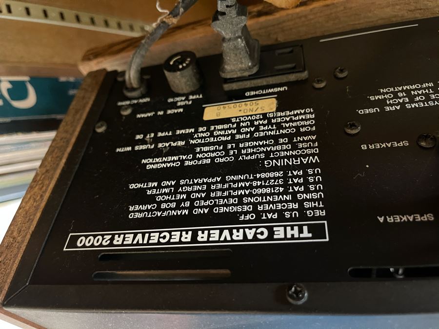 Vintage The Carver Receiver 2000 Magnetic Field Power Amplifier [Photo 8]