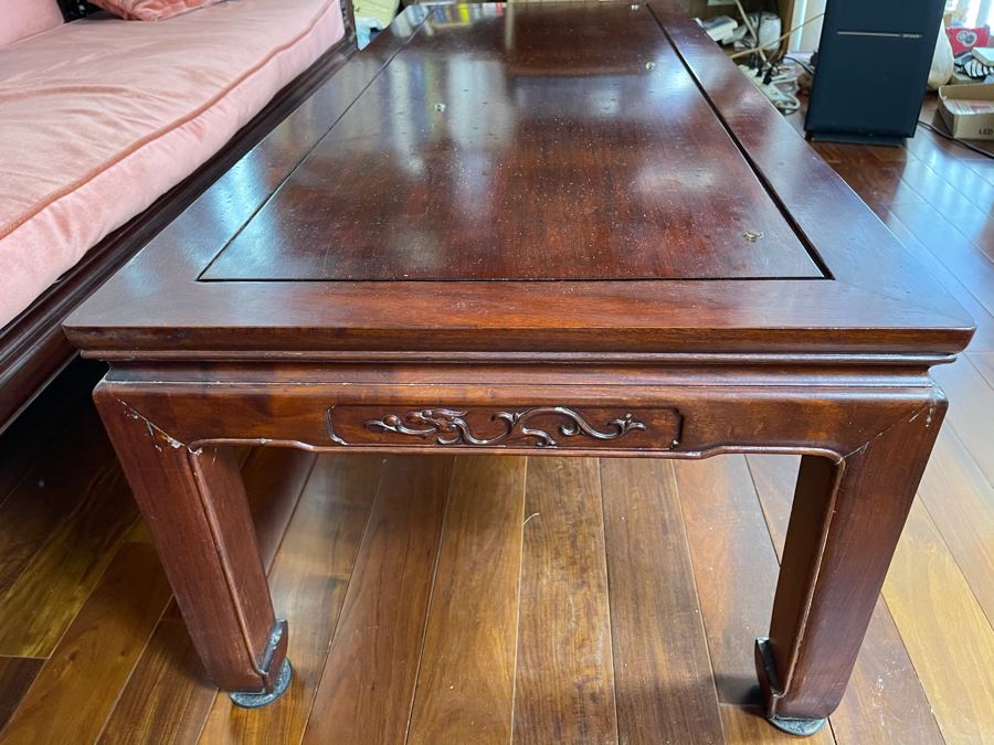 Rosewood Coffee Table Dragon Motif 54W X 22D X 16H [Photo 7]