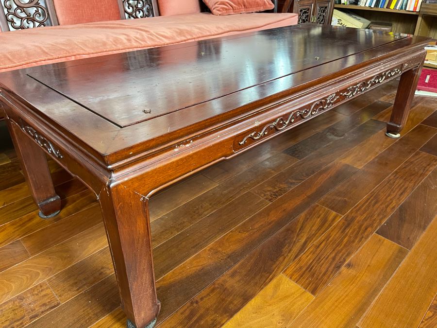 Rosewood Coffee Table Dragon Motif 54W X 22D X 16H [Photo 8]