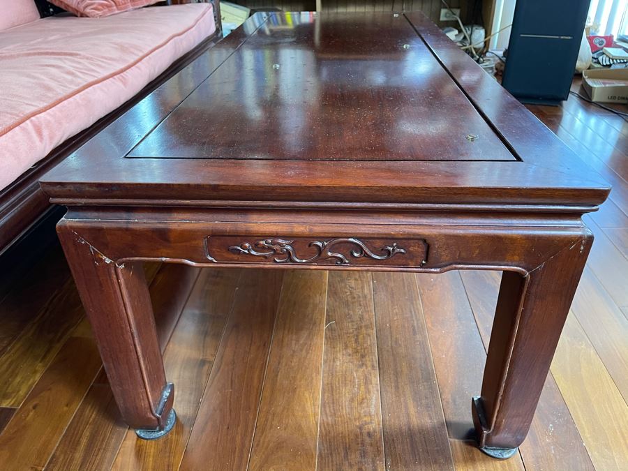 Rosewood Coffee Table Dragon Motif 54W X 22D X 16H [Photo 6]