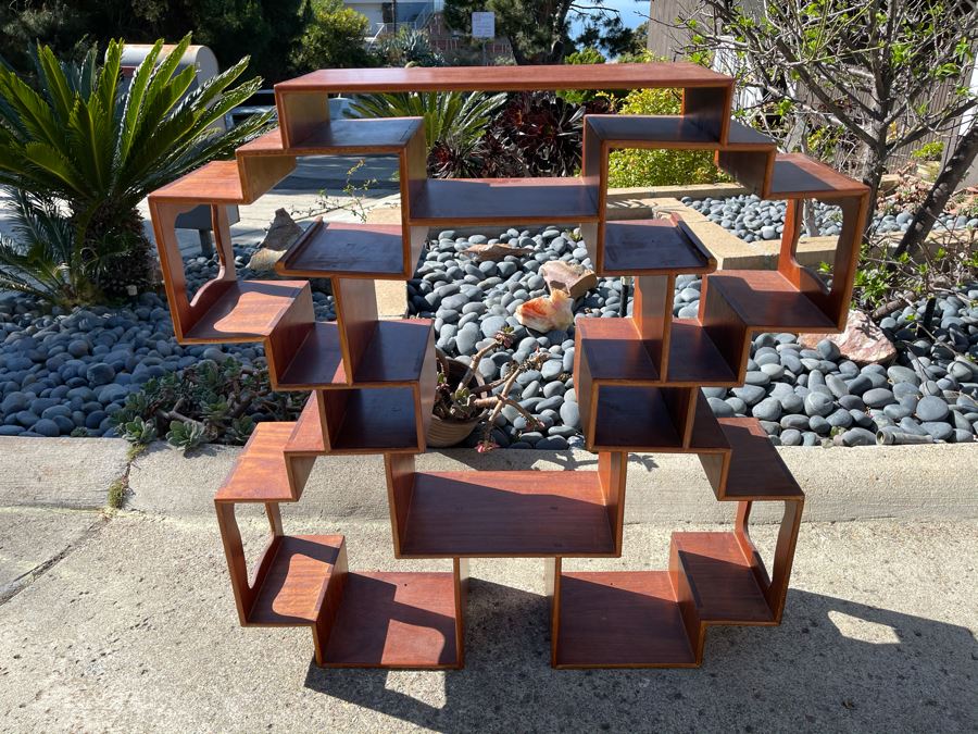 Teak Etagere Shelving Display Cabinet 30W X 8D X 32H [Photo 8]