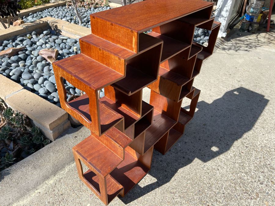 Teak Etagere Shelving Display Cabinet 30W X 8D X 32H [Photo 2]