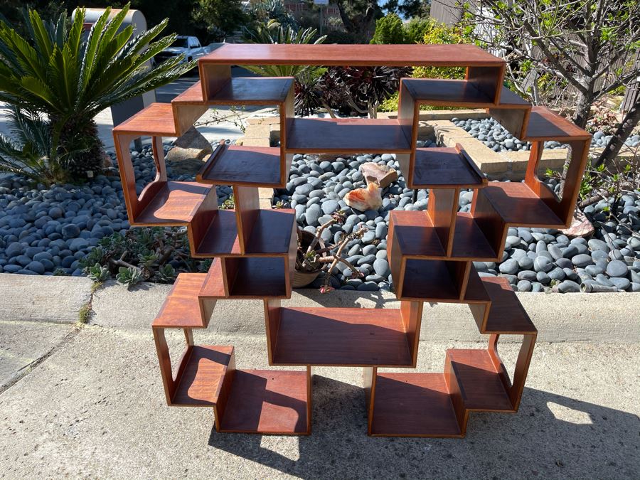 Teak Etagere Shelving Display Cabinet 30W X 8D X 32H [Photo 3]