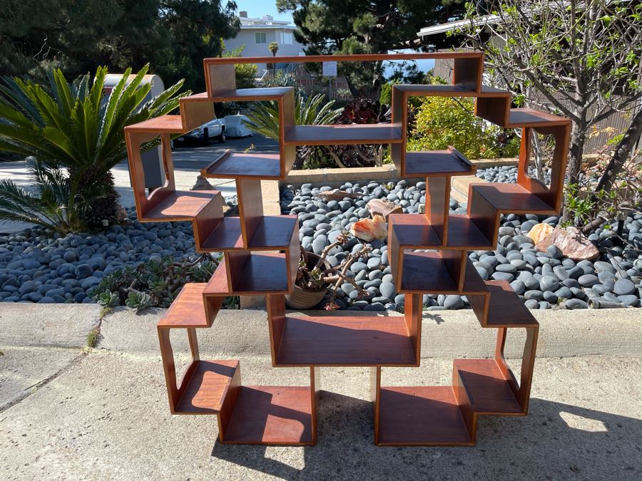 Teak Etagere Shelving Display Cabinet 30W X 8D X 32H [Photo 7]