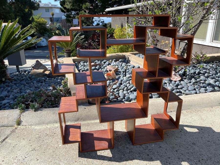 Teak Etagere Shelving Display Cabinet 30W X 8D X 32H [Photo 5]