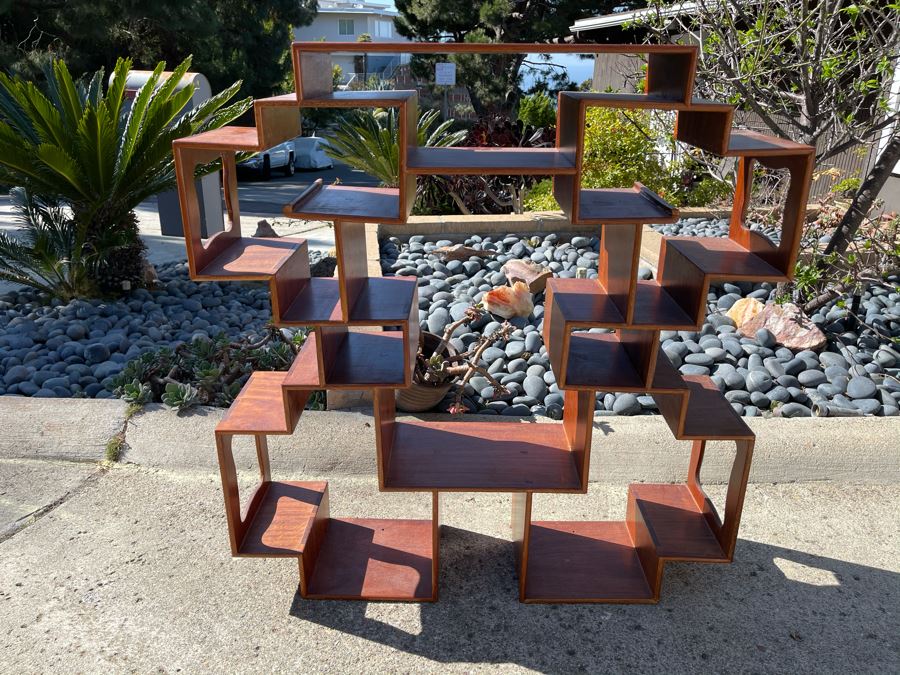 Teak Etagere Shelving Display Cabinet 30W X 8D X 32H [Photo 4]