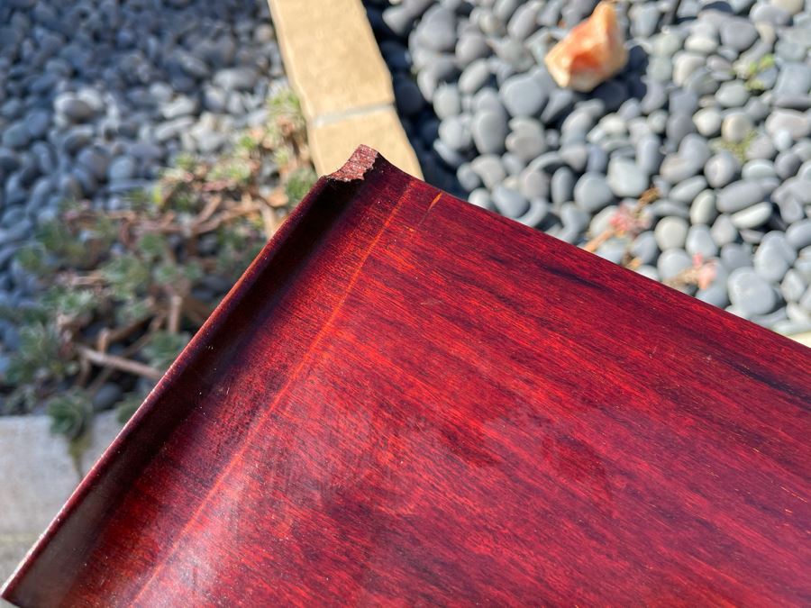 Pair Of Rosewood Display Cabinets Never Used (One Has Chip On Top Corner As Shown In Photos) Each 22.5W X 6D X 30H [Photo 6]