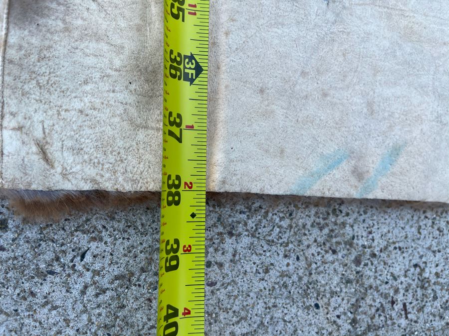 Vintage Chinese Hand Stitched Fur Artwork Rug Of Red Crowned Cranes 38 X 56 [Photo 10]