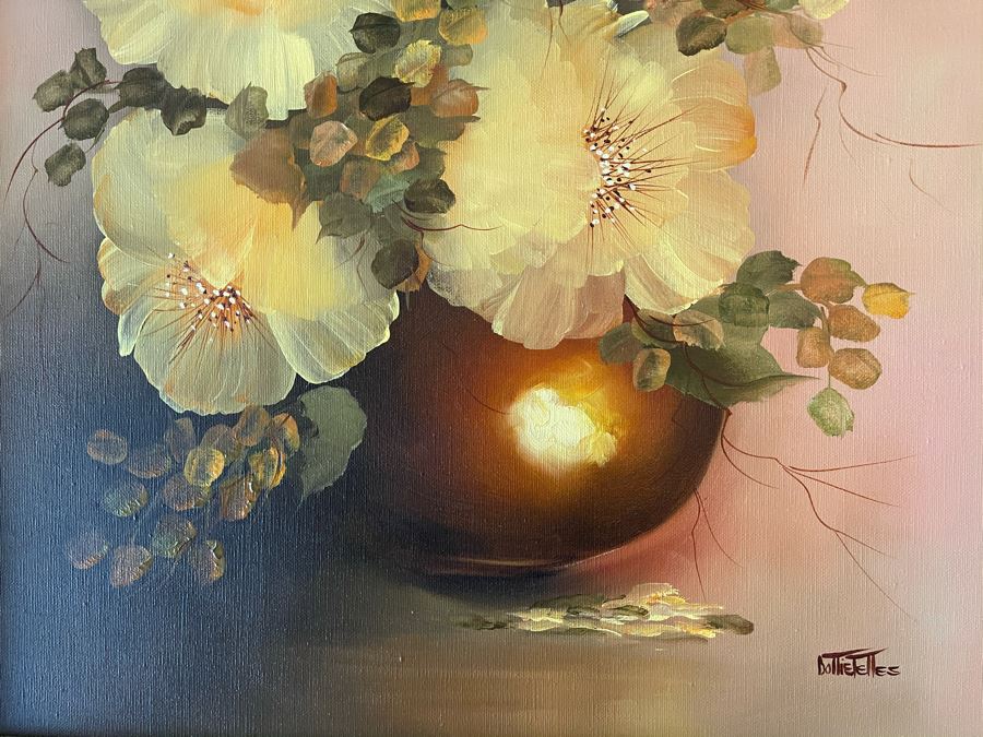 Original Signed Still Life Floral Painting [Photo 4]