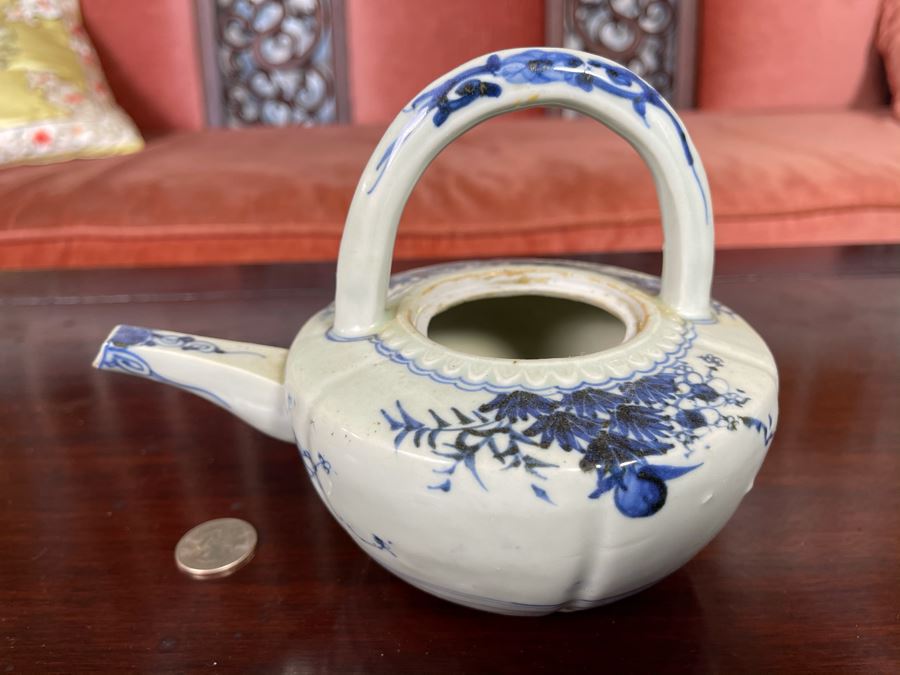 Vintage Asian Porcelain Teapot 7.5W X 6H [Photo 9]