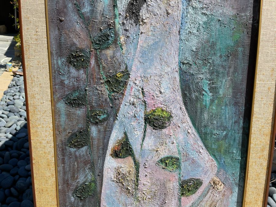 Original 1966 Impasto Painting By R. Gottlieb Titled 'La Hiedra' Oil On Masonite 24 X 48 Rosita Gottlieb [Photo 5]
