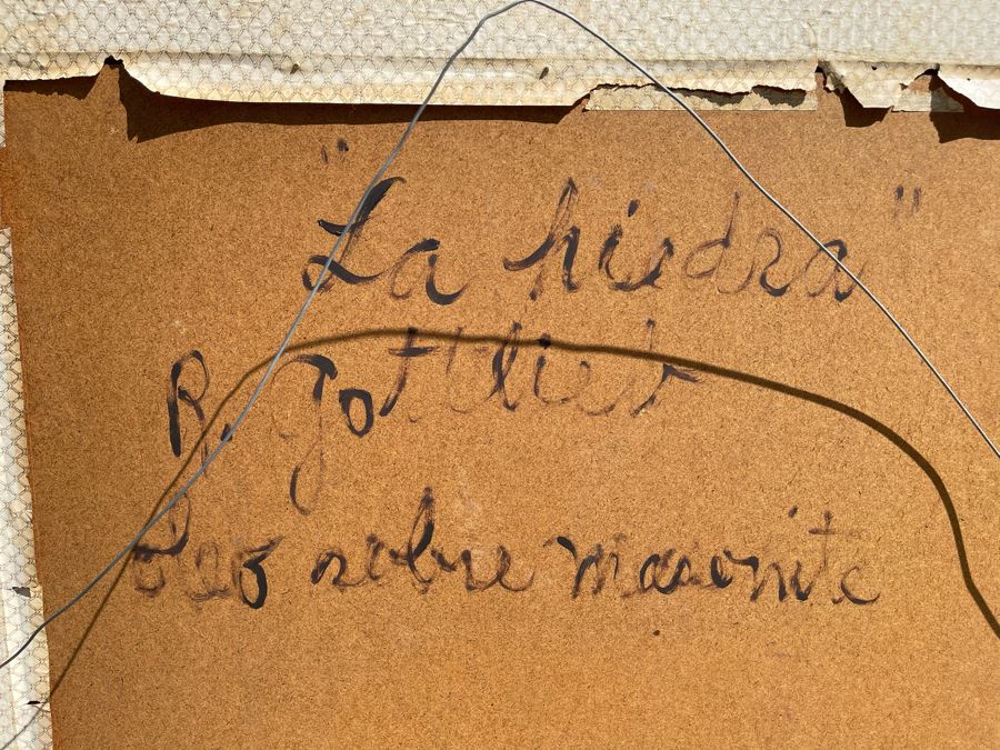 Original 1966 Impasto Painting By R. Gottlieb Titled 'La Hiedra' Oil On Masonite 24 X 48 Rosita Gottlieb [Photo 11]