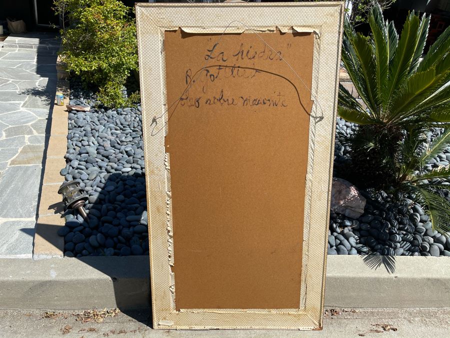 Original 1966 Impasto Painting By R. Gottlieb Titled 'La Hiedra' Oil On Masonite 24 X 48 Rosita Gottlieb [Photo 9]