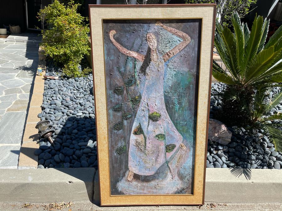 Original 1966 Impasto Painting By R. Gottlieb Titled 'La Hiedra' Oil On Masonite 24 X 48 Rosita Gottlieb [Photo 2]