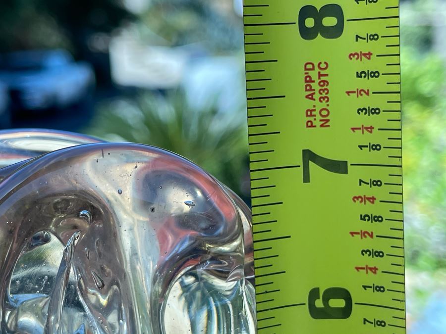 Signed Art Glass Vase Dual Chambers By Michael Baylen (American, 20th Century) 7H [Photo 10]