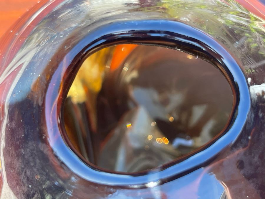 Signed Art Glass Vase By Michael Baylen (American, 20th Century) 6H [Photo 9]