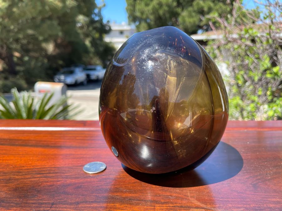 Signed Art Glass Vase By Michael Baylen (American, 20th Century) 6H [Photo 2]