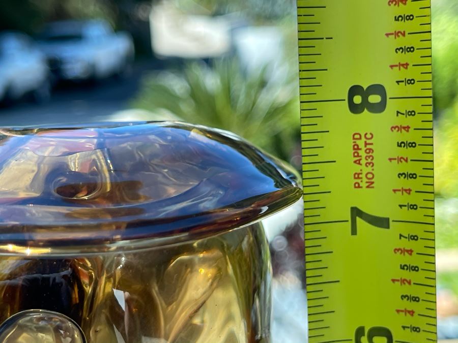 Signed Art Glass Vase By Michael Baylen (American, 20th Century) 7.5H [Photo 12]