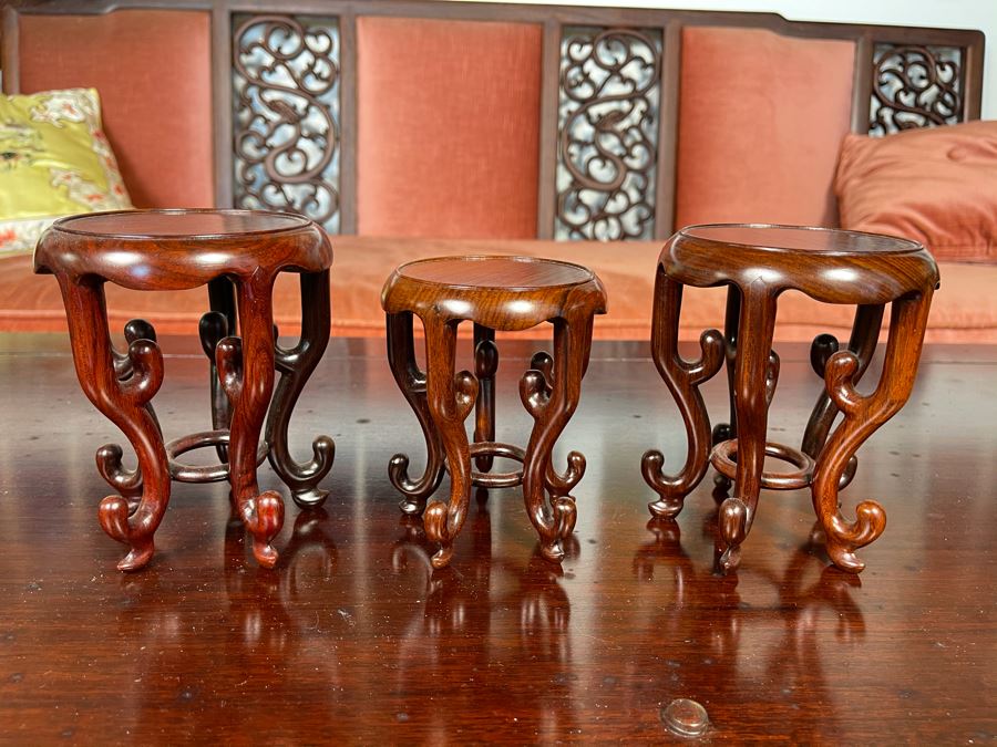 Three Chinese Wooden Stands 5H [Photo 2]