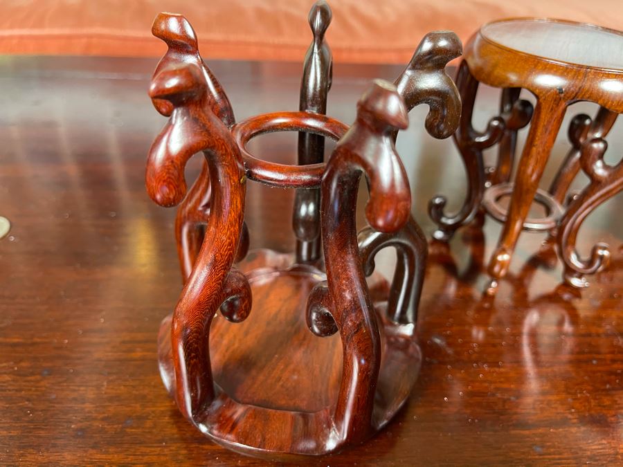 Three Chinese Wooden Stands 5H [Photo 4]