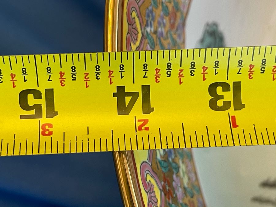 Vintage Chinese Famille Rose Bowl 14R With Matching Cups (Apx 34 Cups) [Photo 13]