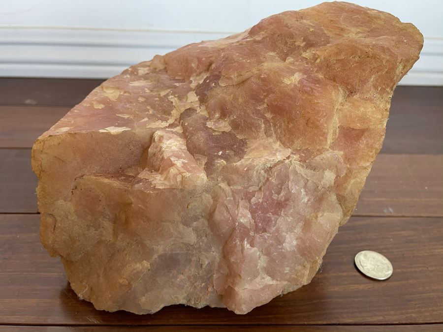 Large Piece Of Organic Rose Quartz Stone 9W X 6H [Photo 1]