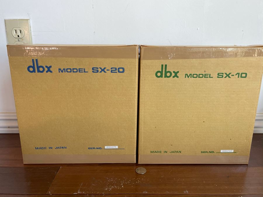 New Old Stock Unopened DBX Model SX-10 (Video Sound Dynamics Enhancer) And SX-20 (Video Sound Impact Restorer) Japanese Electronics