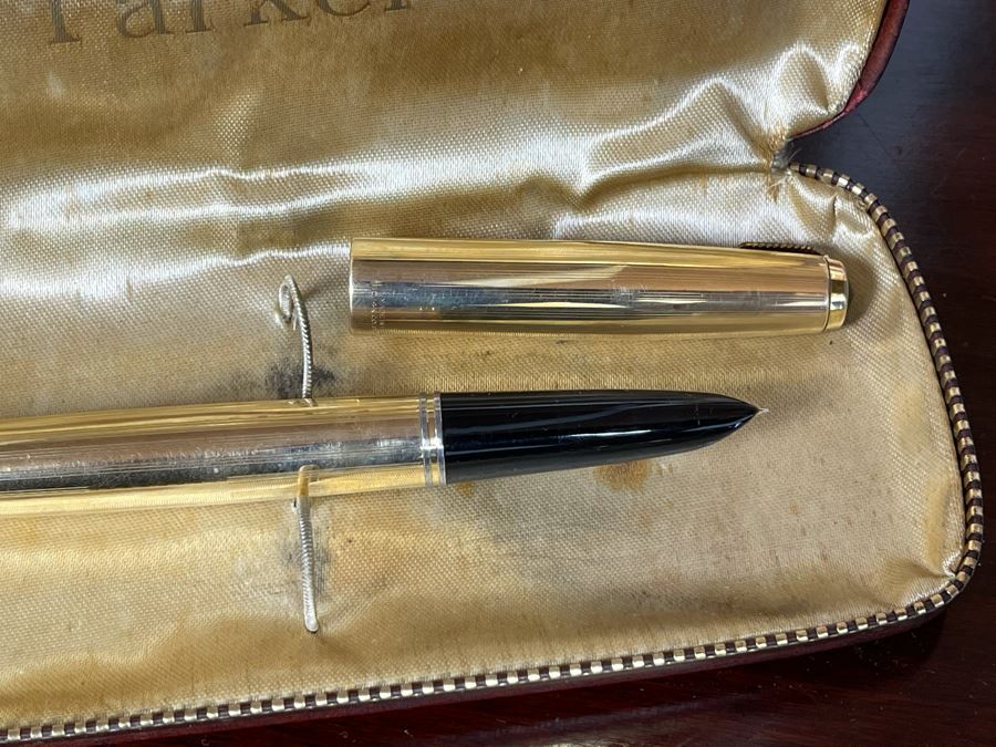 Vintage Parker Foutain Pen And Ballpoint Pen Set With Case [Photo 5]