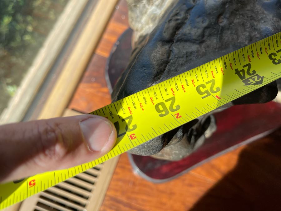 Antique Chinese Gongshi Scholars Rock River Stone With Custom Wooden Stand (Very Heavy) 27W X 15D X 14H [Photo 23]